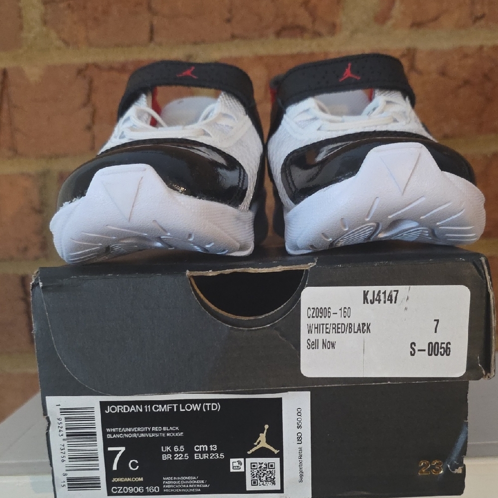 Jordan Kids Sneakers - White, Red, Black